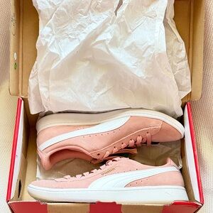 Puma Pink and White Classic Sneakers